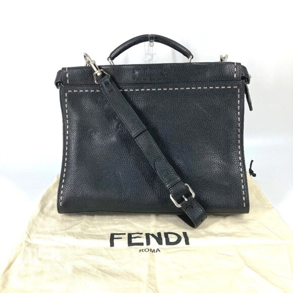 FENDI 7VA406 Shoulder Bag Selleria Peekaboo Iconic Fit 2WAY business Hand Bag - Picture 1 of 16